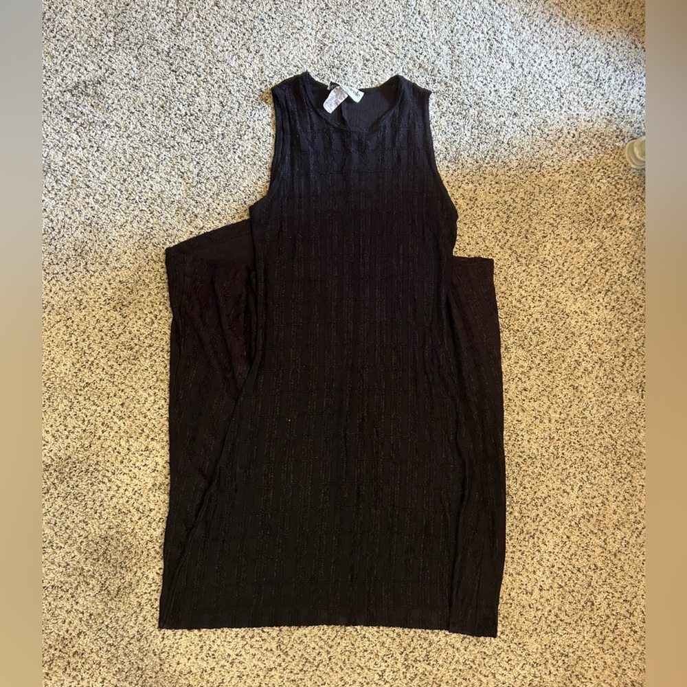 Ronni Nicole Black Textured Dress